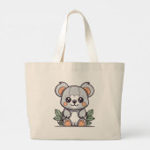 Grand Tote Bag Création Kawaii Magic Koala Vector (Dos)