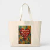GRAND TOTE BAG CRÉER EN MOI UN COEUR PUR (Devant)