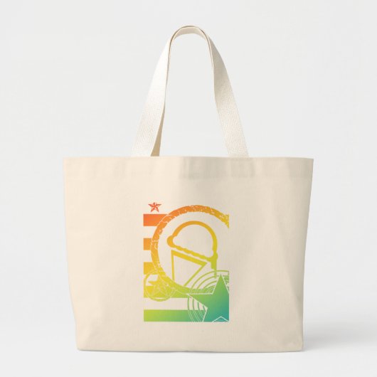 Grand Tote Bag crème glacée punk dripz (Devant)