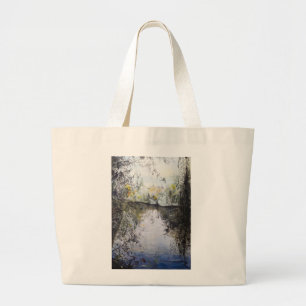 Grand Tote Bag Crépuscule de approche Goldbekkanal Hambourg 2014