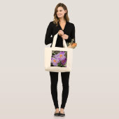 Grand Tote Bag Crocus De Printemps Violet. (Devant (modèle))