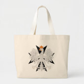 Grand Tote Bag Croix maltaise noire polonaise d'Eagle (Devant)