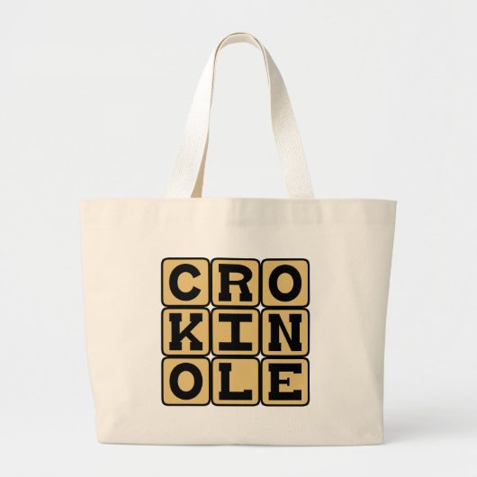Grand Tote Bag Crokinole, jeu de société (Devant)