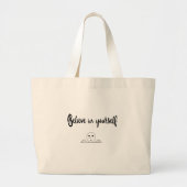 Grand Tote Bag Croyez En Vous-Même Texte Et Image (Devant)