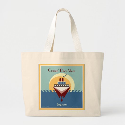 Grand Tote Bag Cruisin' Diva Mom - Cruise Personnalisée Fourre-to (Devant)