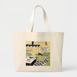 Grand Tote Bag Cuillère Grasse Pour Grenouilles Drôle Cadeaux Et