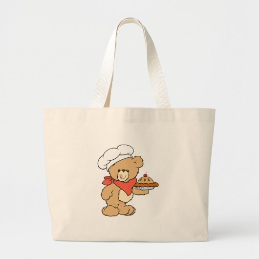 Grand Tote Bag Cuisine Chef Baker Bear (Devant)