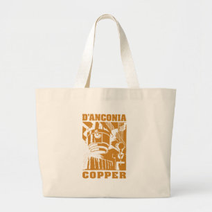 Grand Tote Bag cuivre de d'Anconia/logo de cuivre