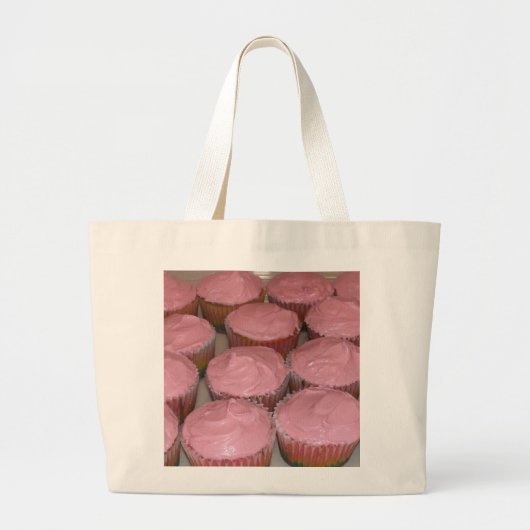 Grand Tote Bag cupcake aux fraises (Devant)