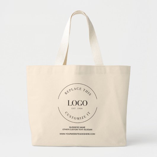 Grand Tote Bag Custom Logo Branded for Small Business Simple (Devant)