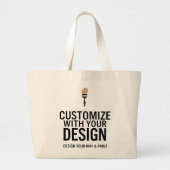 Grand Tote Bag Custom Minimalist Personalized Company Branded  (Devant)