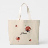Grand Tote Bag Cute Ladybug (Dos)