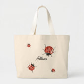 Grand Tote Bag Cute Ladybug (Devant)