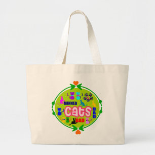 Grand Tote Bag 😻 🐾 Cute Naughty Cabbo Family