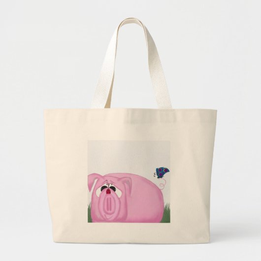 Grand Tote Bag Cute Piglet Chumley Et De Beaux Amis (Devant)
