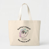 Grand Tote Bag Cute Professeur Personnalisé Unicorn Appréciation (Devant)