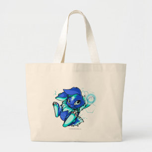 Grand Tote Bag Cybunny jaune avec des étoiles