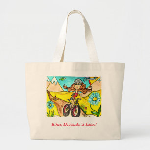 Grand Tote Bag Cycliste Fourre-tout de diva de montagne