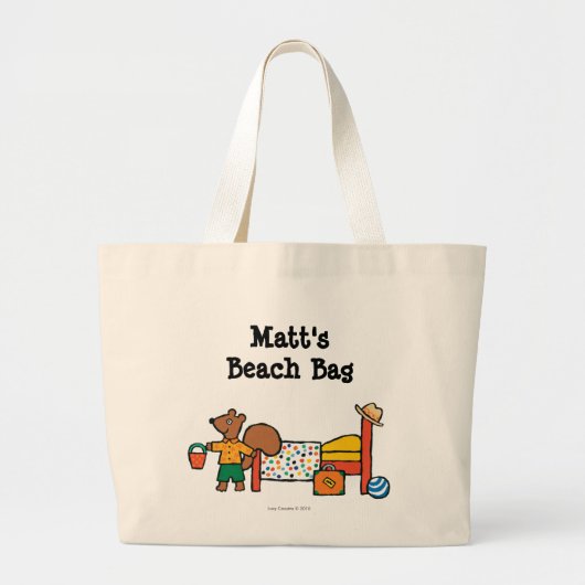 Grand Tote Bag Cyrille l'écureuil des vacances (Devant)
