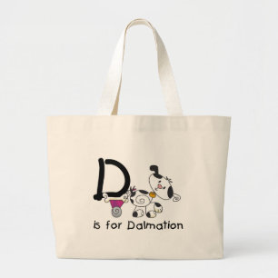 Grand Tote Bag D est pour le T-shirts et les cadeaux de Dalmation