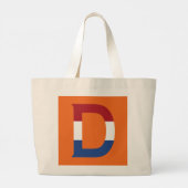 Grand Tote Bag D Monogramme superposé sur l'indicateur NLD sur ou (Dos)