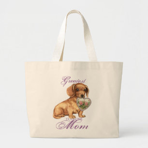 Grand Tote Bag Dachshund Heart Maman