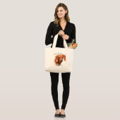 Grand Tote Bag Dachshund Maman 2 (Devant (modèle))