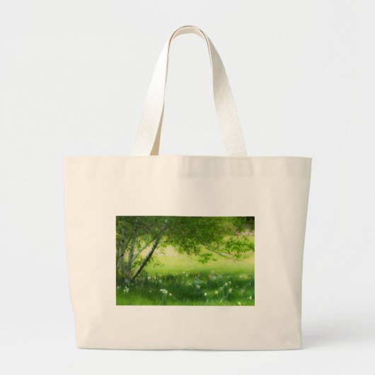 Grand Tote Bag Daffodiques de printemps (Devant)