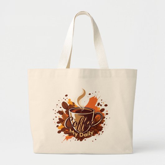 Grand Tote Bag Daily Coffee Ritual (Devant)