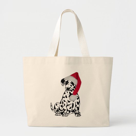 Grand Tote Bag Dalmatie de Noël (Devant)