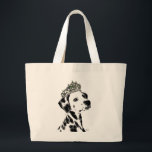 Grand Tote Bag Dalmatien avec Tiara 2<br><div class="desc">Animaux</div>