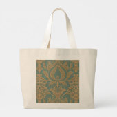 Grand Tote Bag Damas beige turquoise (Dos)