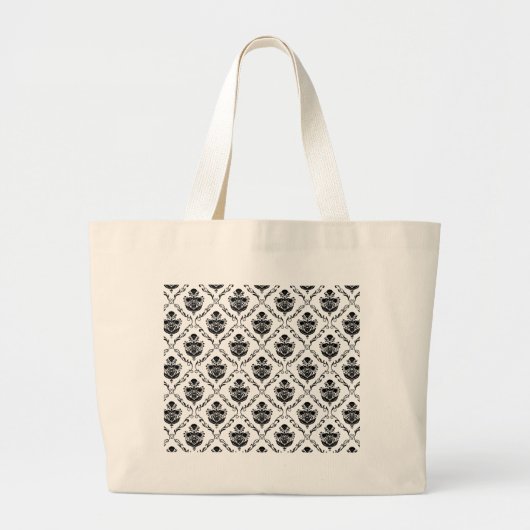 Grand Tote Bag Damas noir traditionnel (Devant)