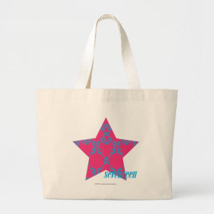 Grand Tote Bag Damask Aqua-Magenta 2