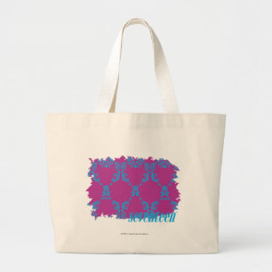 Grand Tote Bag Damassé 2 Aqua-Pourpres