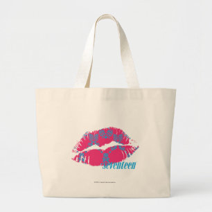 Grand Tote Bag Damassé Aqua-Magenta