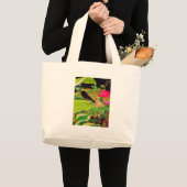 Grand Tote Bag Damselfly et Rose (Devant (produit))
