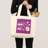 Grand Tote Bag Dans chaque livre un monde entier (Devant (produit))
