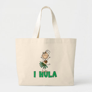 Grand Tote Bag Danse polynésienne de la fille I de bâton