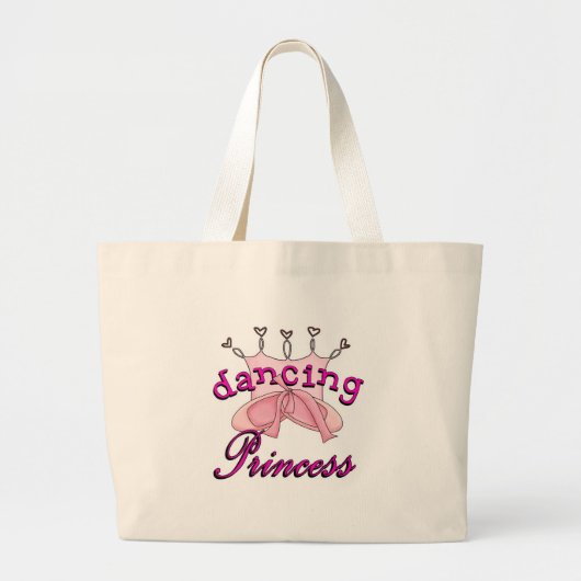 Grand Tote Bag Danse Princesse Ballet Design (Devant)