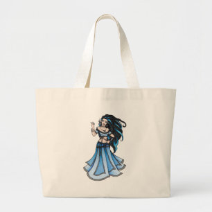 Grand Tote Bag Danseur du ventre d'hiver