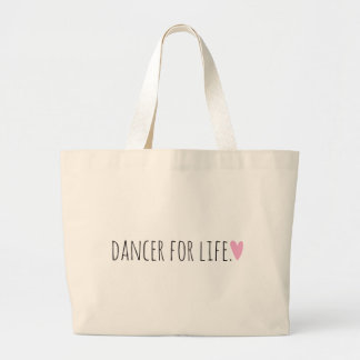 Grand Tote Bag Danseur pendant la vie avec le coeur