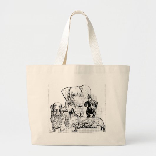 Grand Tote Bag Daschund (Devant)