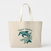 Grand Tote Bag Dauphin Hawaïen Flippin' Fabuleux pêcheur Core- (Dos)