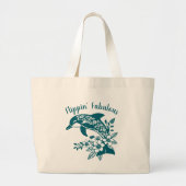 Grand Tote Bag Dauphin Hawaïen Flippin' Fabuleux pêcheur Core- (Devant)