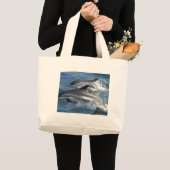 Grand Tote Bag Dauphins sautants (Devant (produit))
