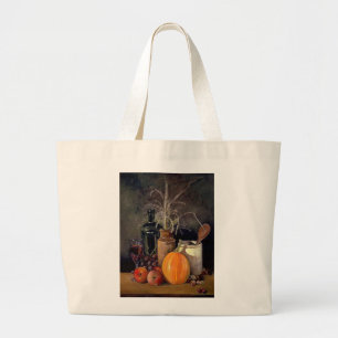 Grand Tote Bag Décorations d'automne sur table
