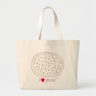 Grand Tote Bag Décorez votre propre pizza avec des Toppings, des