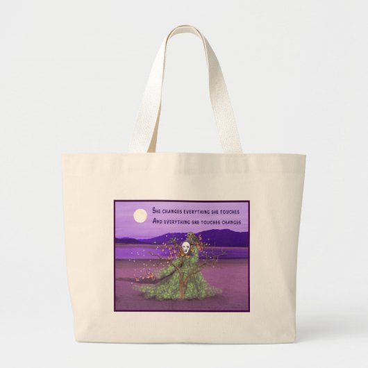 Grand Tote Bag Déesse et lune (Devant)