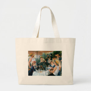 Grand Tote Bag Déjeuner de Renoir de la fête nautique (1881)